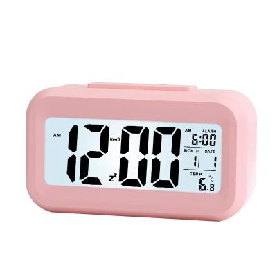 China Digital Pendulum Digital Table Clock Temperature Time Display Nap Function Desktop Bedside Easy Operate Alarm Clock With Back Light for sale