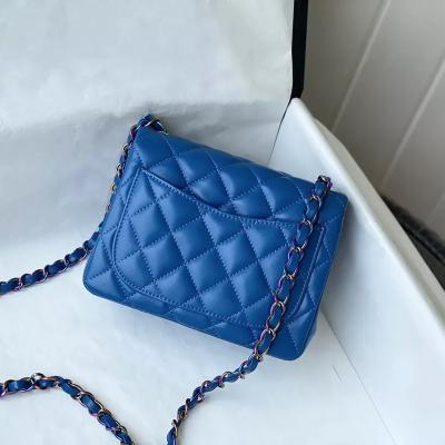 China High quality new fashion genuine leather shoulder bag ladies fashion genuine leather messenger chain bag for sale