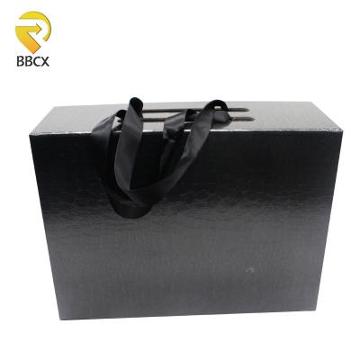 China Environmental Friendly Recyclable Materials Customization Black Matte Rigid Book Shape Magnetic Gift Folding Box With Insert for sale