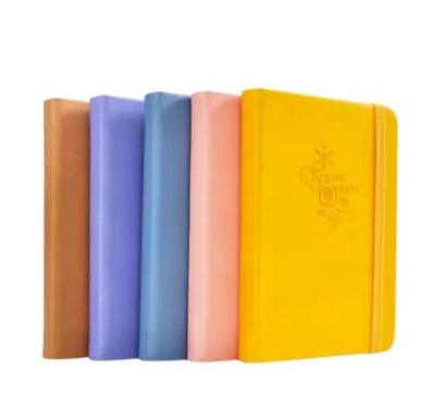 China Hardcover Manufacturer Direct Sales Creative Color PU Bandage Notebook A5 Elastic Notebook for sale