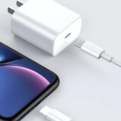 China 20w 2021 type fast charging charging palladium 20W USB-C USB c portable wall charger for iphone 13 charger for iphone charger adapter for sale