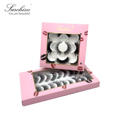 China 25 Mm 3d Mink Kit Bulk Valentines Eyelashes Kit Ins Fashion Style Winged Animal Winged Free With Wispies Eyes Wink Mink Lashes Book Packaging Box color for sale