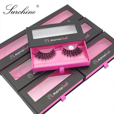 China Natural soft eyelash colorful best selling black knot flar medium free eye lashes private label mink eyelashes and custom boxes with custom black eyelash case for sale