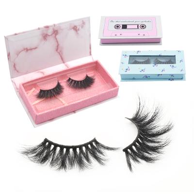 China Real mink fur 3d eyelashes long lasting fluffy natutal tapered mink eyelash custom made with private label for sale