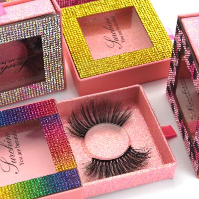 China Durable / Sterilized Surchine beauty eye lash strip mink eyelash packaging box custom made faux mink eye lashes 3d ready to ship for sale