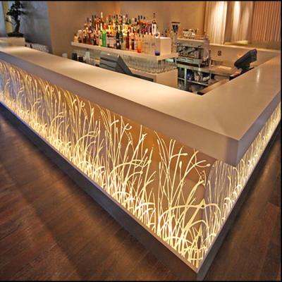 China Modern Commercial Design Standard Size Bar Counter White Bar Counter For Cafe for sale