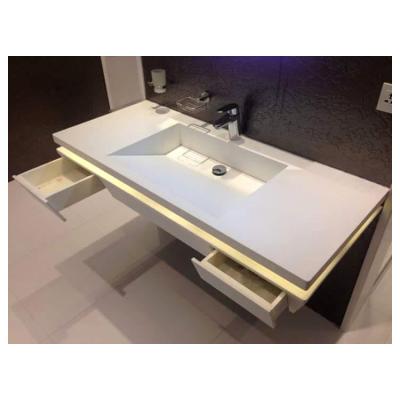 China Seamless Joint Thermoformed Vanity Section Bathroom Wall Mount Lavatory Sink for sale