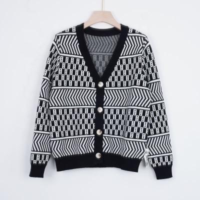 China 2021 Hot Selling Anti-wrinkle Women's Long Sleeve Striped Color Block Open Front Coat Women's Cardigan Sweater Draped Loose Knit Lightweight for sale