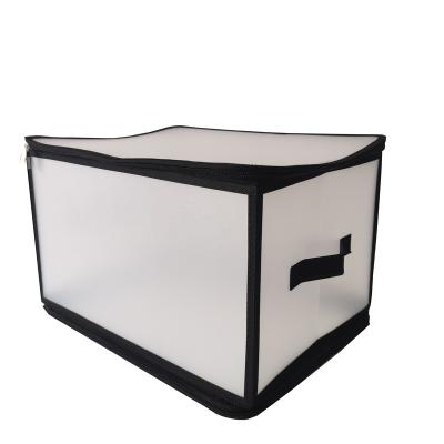 China Sustainable Foldable Waterproof PP Ship Kids Cloth Storage Box With Lid And Handle Toy Storage Box for sale