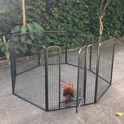 China Eight Piece Breathable Dog Cages Metal Institutions Eight Square Tube Fence High Quality for sale