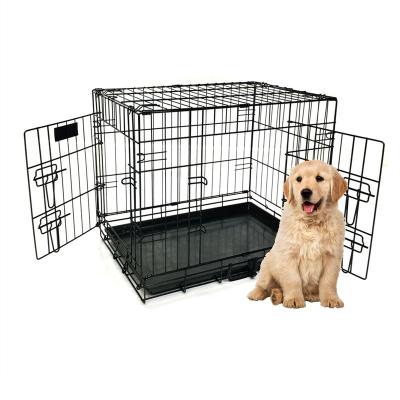 China Factory Breathable Double Door Aluminum Dog Cage for sale