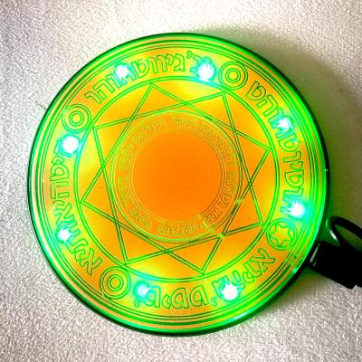 China Universal Mobile Phone KCW 10W Magic Circle Fast Wireless Charger With 8 Color Led Mini 10W Qi Instant Magic Circle LED Fast Wireless Charger for sale