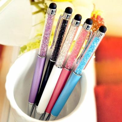 China Beautiful Creatway Smartphone Cell Phone Tablet Touch Pen Capacitive Pen With Ballpoint Pen For Recycling Use Multi Colors for sale