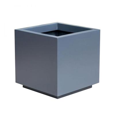 China Durable Ready To Ship Custom Marek Fiberglass Square Planter Durable Fiberglass Flower Pot for sale