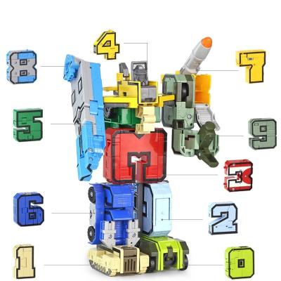 China Eco-friendly DIY Disassembly Puzzle Boy Toy Set Assembled Toy Material Children's Digital Robot Toy Transformation Material for sale