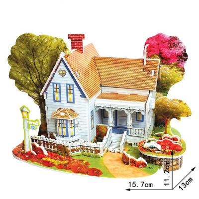 China Wholesale high quality 3D educational diy puzzle toys eco-friendly children's material diy building house for sale