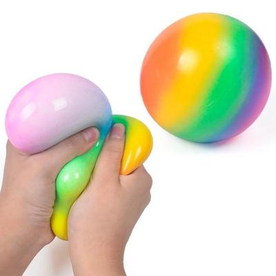 China Hot Selling Color-changing Color-changing Toy Eco-friendly Decompression Duct Ball Soft Rubber Extrusion Ball TPR Compression Noise Toy for sale