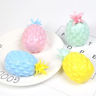 China Eco-friendly Material Decompression Duct Pineapple Squeeze Toys Exhale Ball Grape Ball Funny Creative Toy For Gift for sale