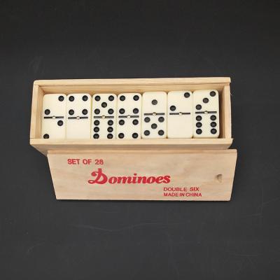 China Puerto Rico Custom Logo Play Plastic Professional Game Dominoes Double Six for sale