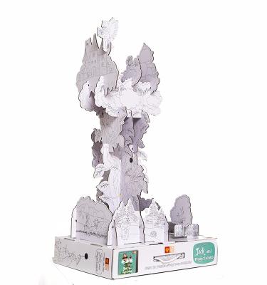 China Eco-friendly Water-base Varnishing China OEM DIY 3d Paper Puzzle Eco-friendly Printable Building for sale