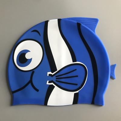 China Cartoon Swim Cap Children Swim Cap Cute Cartoon Style Swimming Cap High Elastic Waterproof Swim Cap for sale