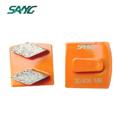 China Redi Lock Diamond Grinding Shoes Double Rhombus Segment Block Grinding Grinding Abrasive Tool For Concrete Floor For Husqvana for sale