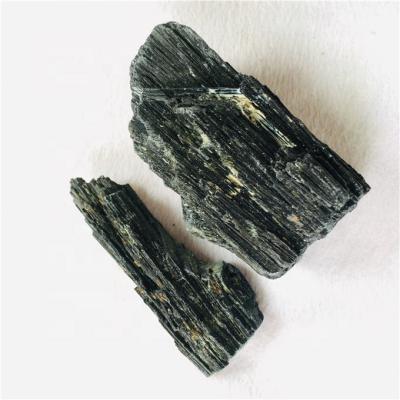 China High Quality Natural Stone Rough Black Quartz China Tourmaline Raw Stones for sale