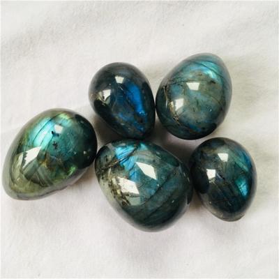 China China Wholesale Labradorite Crystal Stone Egg High Qulitay Blue Light for sale