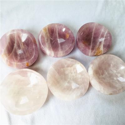 China China natural rose quartz crystal crystal bowls and ashtray for decoration for sale