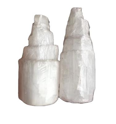 China China Wholesale Natural Selenite Rough Lathe For Decoration for sale