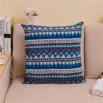 China Red Blue Green White Cotton National Linen Pillowcase Anti-bacteria Bohemian Style Stripes Faux Fur Plaid Case for sale