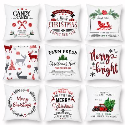 China Luxury Anti-bacteria Christmas Pillowcase New Plaids Covers Custom Christmas Cushion Cover for sale