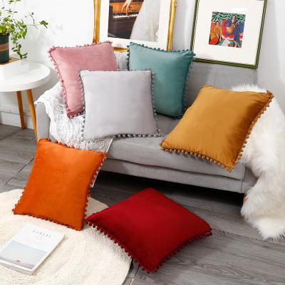 China Anti-bacteria Factory Constant Crocodile Sofa Pillow Cushion Office Household Solid Color Fur Ball Bed Waterproof Tile for sale