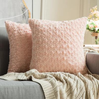 China Anti-bacteria makers custom modern fur boho cushion luxury decorative home covers for sale