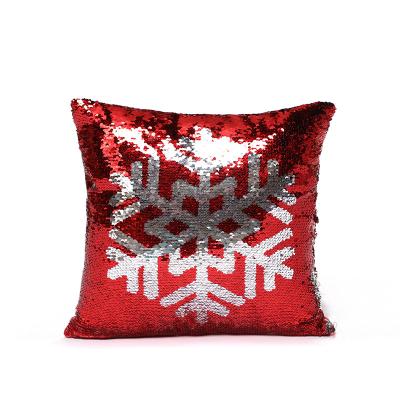 China Anti-bacteria American Country Christmas Sequin Pillow Case Does Not Contain To Dig European American Hot-selling Car Sofa Throw Pillow Case for sale