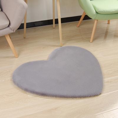 China Nordic INS Rug Washable Bedroom Home Room Full Of Lovely Plush Rug Rabbit Faux Fur Area Fur Blanket for sale