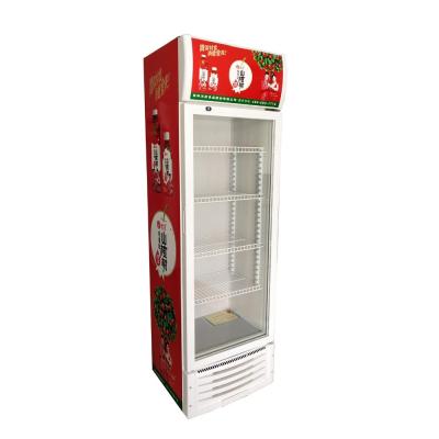 China Single-Temperature Upright Supermarket Glass Door Beverage Cooler For Store for sale