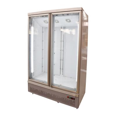 China Single-temperature Commercial Vertical Supermarket Upright Retail Glass Door Freezer for sale