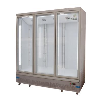 China Commercial Refrigerators 3 Single-temperature Upright Glass Door Display Food Cold Drink Freezer for sale