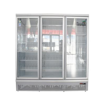 China Factory 3 Door Glass Single-Temperature Cold Display Beverage Cooler Refrigerator With Good Quality for sale