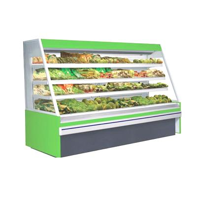 China Single-temperature Factory Direct Commercial Supermarket Glass Door Vertical Vegetable Display Freezer for sale