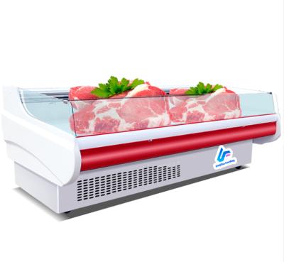 China Single-temperature Factory Supplier Supermarket Fresh Meat Commercial Display Chiller Showcase for sale