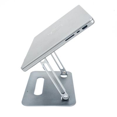 China Aluminum Alloy Dual Height Adjustable Laptop Stand Portable Laptop Stand for sale