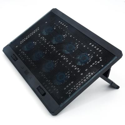 China Foldable Adjustable Plastic Laptop Protective Stand Gaming Cooling Cooler with 8 Fans for sale