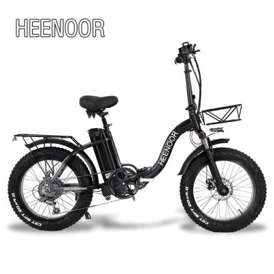 China Aluminum Alloy EU WAREHOUSE HEENOOR 20Inch 4.0 Fat Tire 750W 15Ah Folding Foldable City Ebike Electric Bicycle for sale