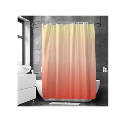 China Customized Viable Color Large Customized Digital Printing Pink Polyester Shower Curtain for sale