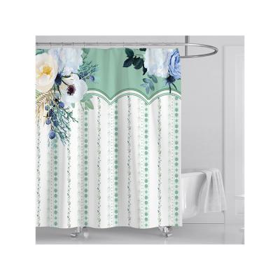 China High Sustainable Side Commercial Nordic Marble Polyester 180*180Cm Shower Curtain for sale