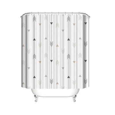 China Sustainable Eco - Friendly Rectangle 180*180Cm Customized Rigid Shower Curtain Design for sale