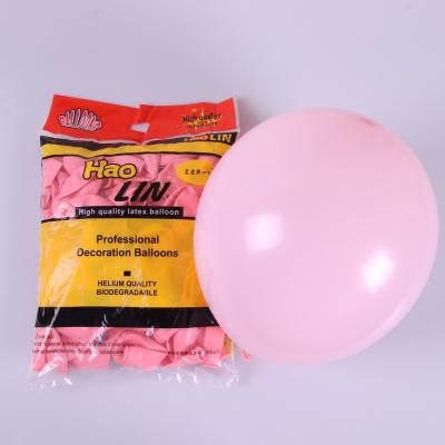 China 12 inch round 100pcs/bag thickened standard latex balloon circle shape color birthday party wedding decoration wholesale supplier for sale