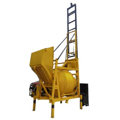 China Construction industry best diesel concrete mixer with lift 0.35m3 self loading drum concrete mixer JZC350 on hot sale for sale